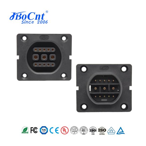 IP67 3+10 pin power signal stacking connector, quick lock electric bicycle battery connector