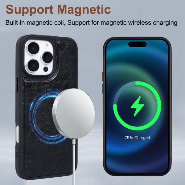 Magnetic Leather Phone Case Luxury Mobile Phone Wallet Shockproof For IPhone Samsung