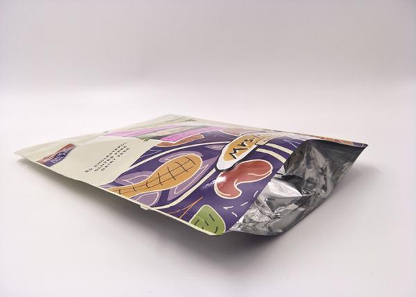 Zipper Lock Stand Up Pouch Packaging , Water Proof Blueberry Crunch Aluminium Foil Pouch