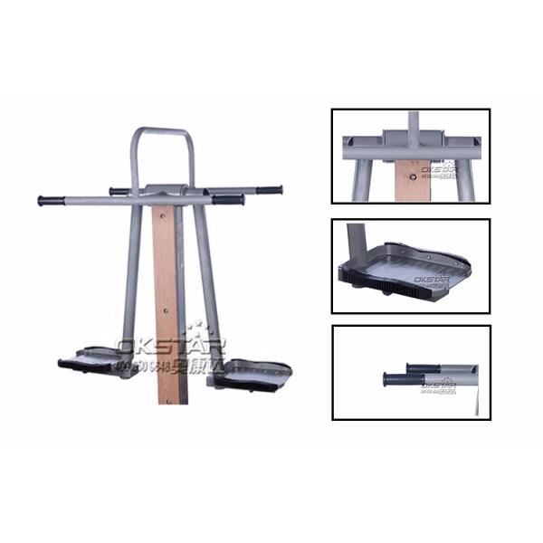 china outdoor park gym equipment park wood double pendulum