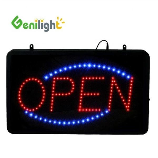 Custom Open Closed Battery Powered Plastic LED Sign Board GLT-LSA2213-001