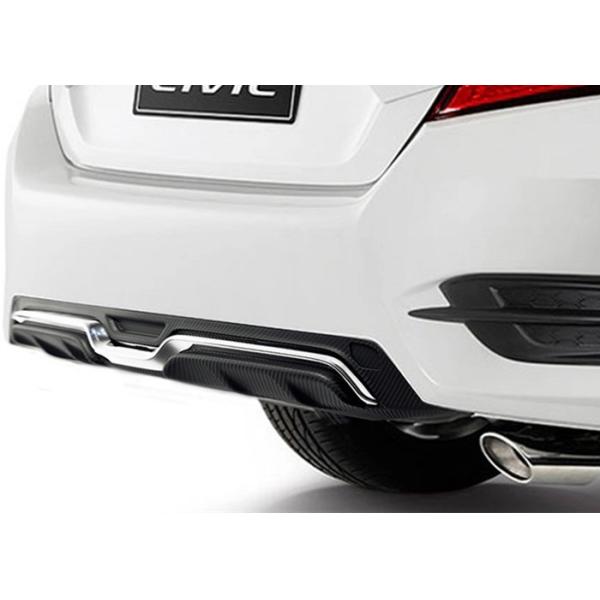 Replacement Auto Body Kits Honda New Civic 2016 2018 Rear Bumper Diffuser Carbon Fiber
