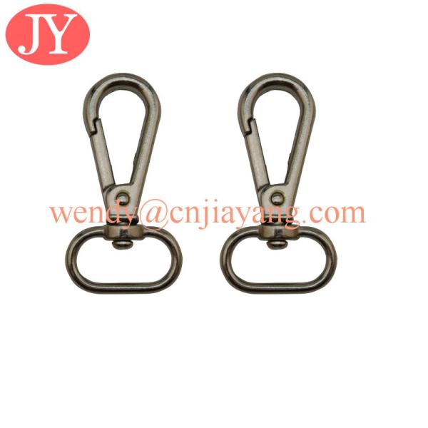 jiayang zinc alloy one inch  matte black color snap hook for handbags