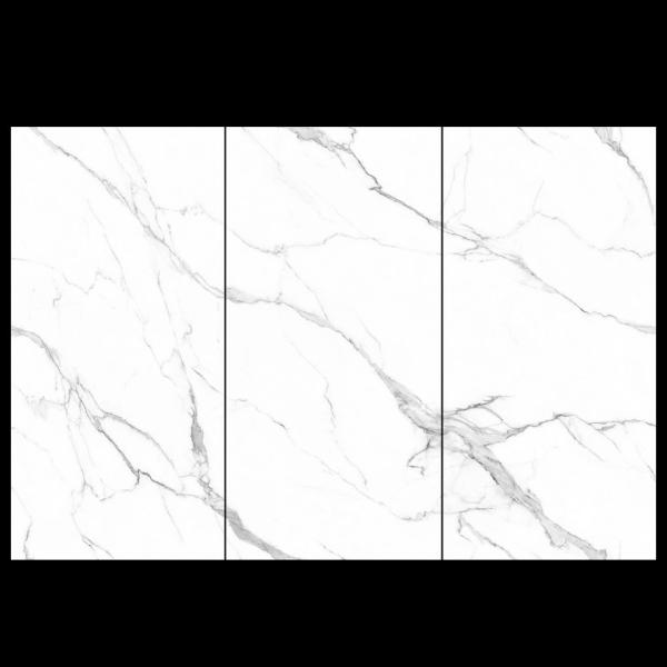 White Sintered Stone Kitchen Countertop and Island Top Polished Porcelain Tile Finish