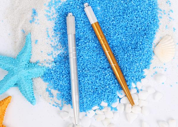 Face Deep Light Silver Manual Eyebrow Tattoo Pen , Microblading Eyebrows Tools