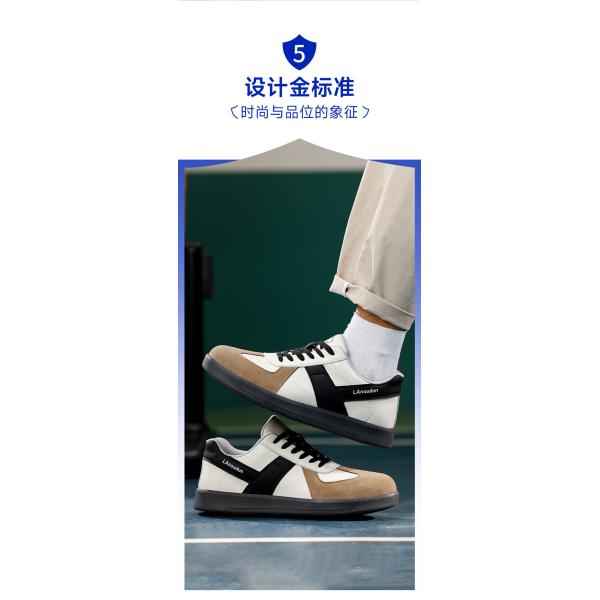 Calzado de seguridad industrial Unisex de microfibra+suede Calzado de trabajo de tendón de res Calzado de seguridad de suela