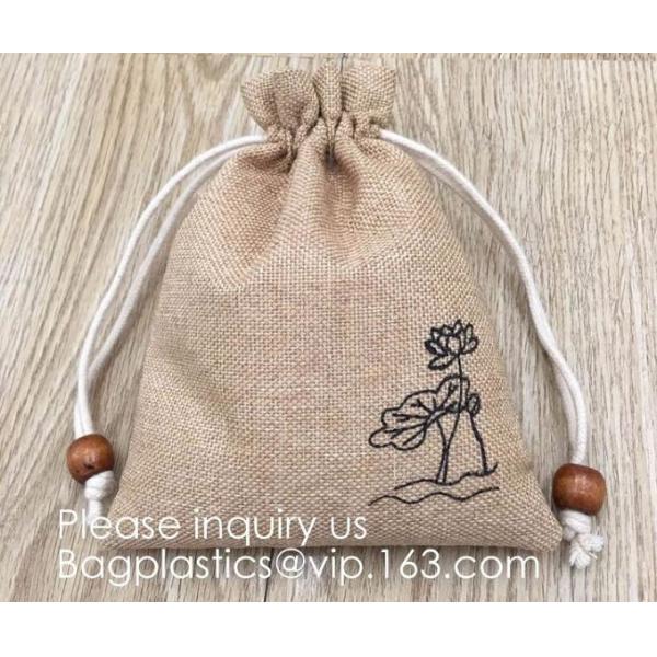 Drawstring Burlap Natrual Jute Sacks Jewelry Candy Pouch Christmas Wedding Party Favor Gift Bags