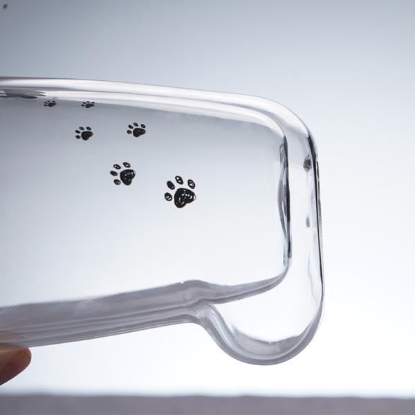 Творческая чашка когтя кота молока/кофе, рука дунутые двойные изолированные стеклянные кружки