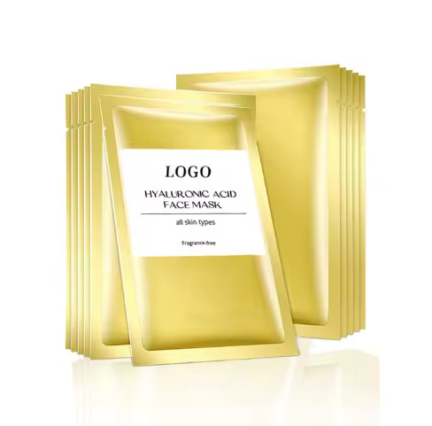 Private Label Custom Logo Moisturizing Hyaluronic Acid Whitening Face Masking Sheet Whitening Face Mask