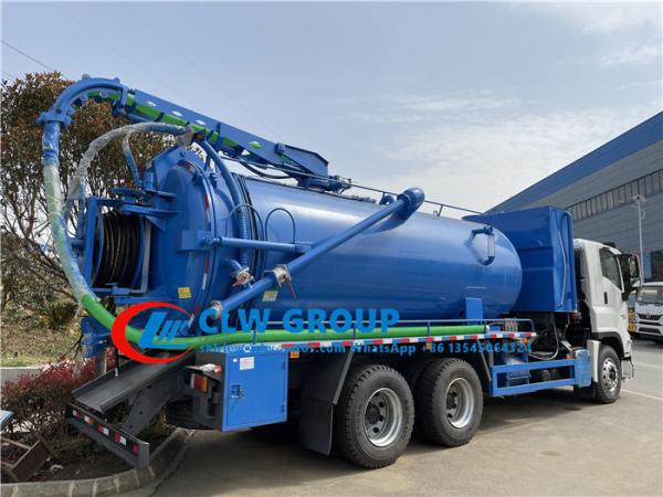 Caminhão de ISUZU GIGA 18 Ton Combined Vacuum Sewer Jetting
