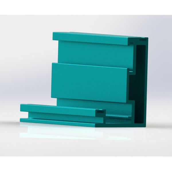Blue Green Coated Aluminum Curtain Wall Profile CA70 Series Exposed Frame