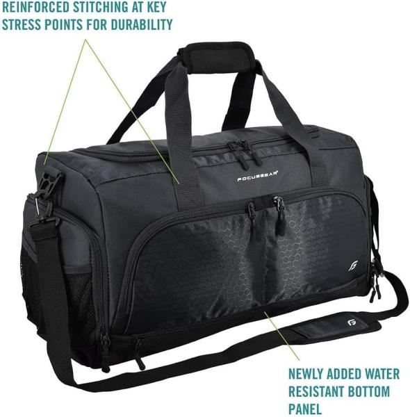 ULTIMATE GYM BAG 2.0: THE DURABLE CROWDSOURCE DESIGNED DUFFEL BAG WITH 10 OPTIMAL COMPARTMENTS INCLUDING WATER RESISTANT