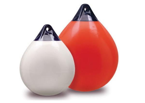 A Series PVC Boat Fender Red Inflatable Marine Buoy UV Protective For Yacht Dock