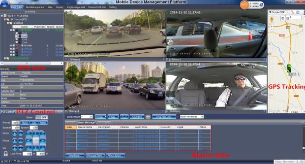 WIFI 8 Channel Vehicle Security Camera System With GPS Tracking / Video Display