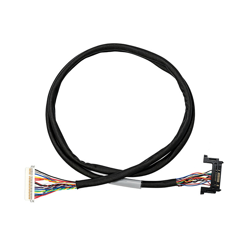 Custom 28AWG LVDS Cable Assembly with 0.5mm Pitch Connector for Display Systems