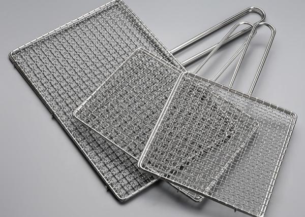 Stainless Steel 304 BBQ Grill Wire Mesh 450x600mm Food Grade