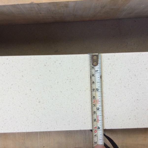 Bathroom White Engineered Quartz Countertops Wear Resistant Eco Friendly