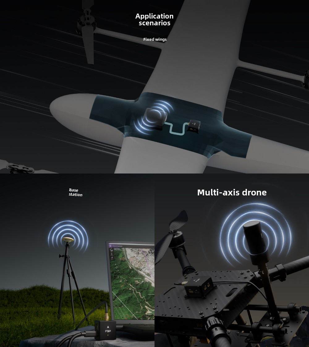 H-RTK NEO-F9P Long Range GPS Drone Flight Controller Plastic ESC RC Radio System Accessory for Racing Drones Drones Accessories