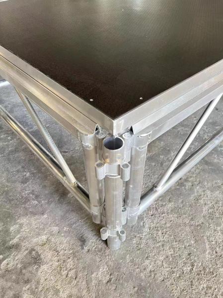 Portable Foldable Aluminum Alloy Stage Truss Adjustable Height 750kg/Sqm Load Capacity