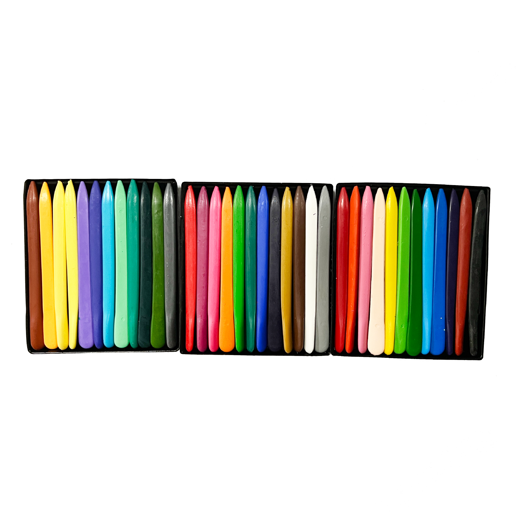 New Design 36PCS Colorful Non Toxic Triangle Shape Kids Art Set Plastic Crayon