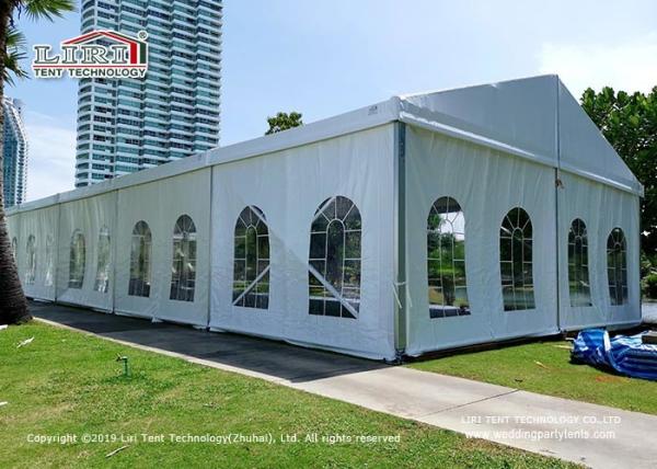 Movable 6m To 10m Width Garden Party Tents With Glass Wall And Window