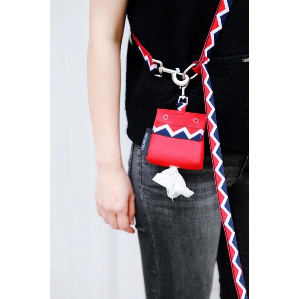 Pink Red Hands Free Full Dog Poop Bag Holder Outdoor Dog Waste Bag Dispenser