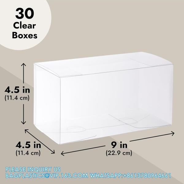 Clear Gift Favor Boxes Candy Gift Box Clear Rectangle Box Transparent Candy Box Chocolate Cookies Treat Boxe
