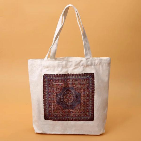 Brown And White Branded Promotional Bags / Durable Promotional Items Bags