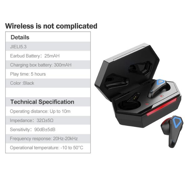 60ms Low Latency TWS Wireless Earphone Factory With Active Noise Cancelling Gaming Earbuds