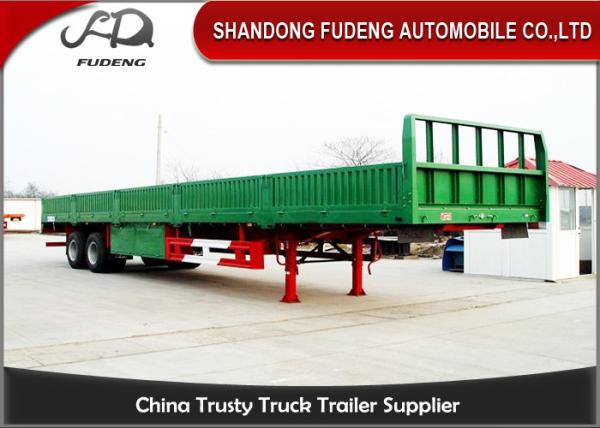 35 Ton Steel Livestock Trailers , 2 / 3 Axle Livestock Trailers Double-Chamber Brake