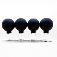 4 PCes diferentes   Copos manuais da sução copos seguros reusáveis da sução da massagem do copo das celulites do silicone dos anti que colocam o copo da terapia