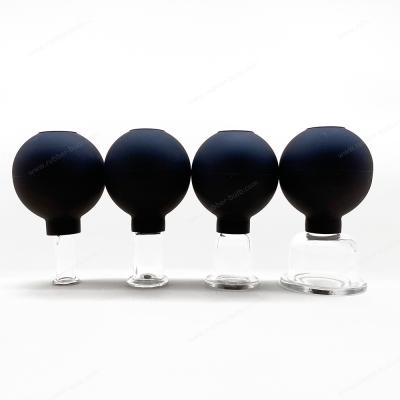 não o vidro liso do silicone dos enrugamentos da irritação 4pcs faz massagens o grupo colocando dos copos