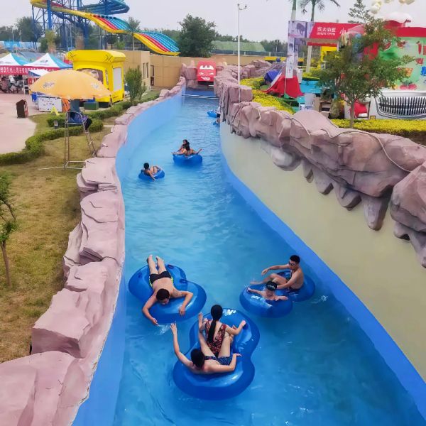 Water Park Commercial Lazy River Drifting Equipment Use For Water Parks And Resorts Customized 100m Starts