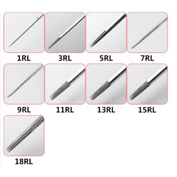 3RL 5RL 7RL Super Long Taper #8 Sterile Tattoo Needles Sterilized By EO Gas