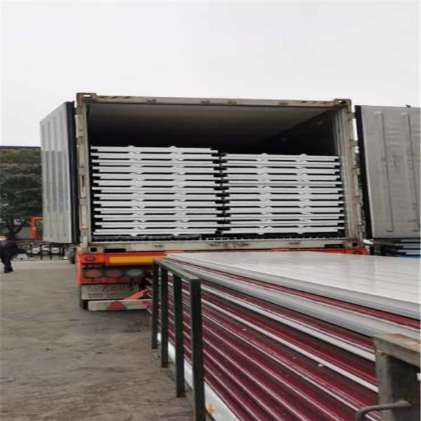 light weight 75mm wine red insulated sandwich panels for residential area
