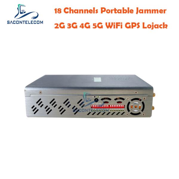 DC12V 16w Джаммер сигнала сотового телефона 4G 5G VHF UHF Блокер ручного сигнала