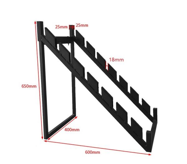 8pcs 600 X 600mm Tile Display Stand Warehouse Waterfall Display Rack
