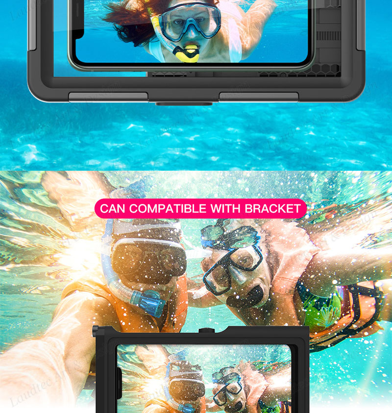 360 Full Waterproof Diving Cell Mobile Phone Case Cover High Clear Transparent for Iphone 15 14 13 12 Plus Pro Max