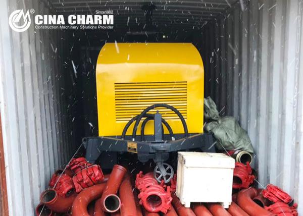 One Year Warranty Trailer Mounted Concrete Pump HBTS60 High Reliability