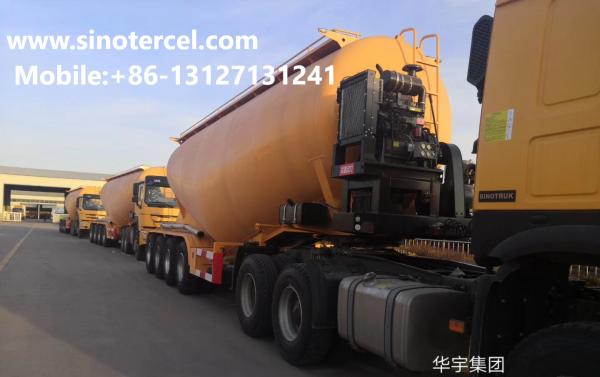 40CBM-70CBM Ciment en vrac Semi-remorque 60T Ciment en vrac Tanker remorque