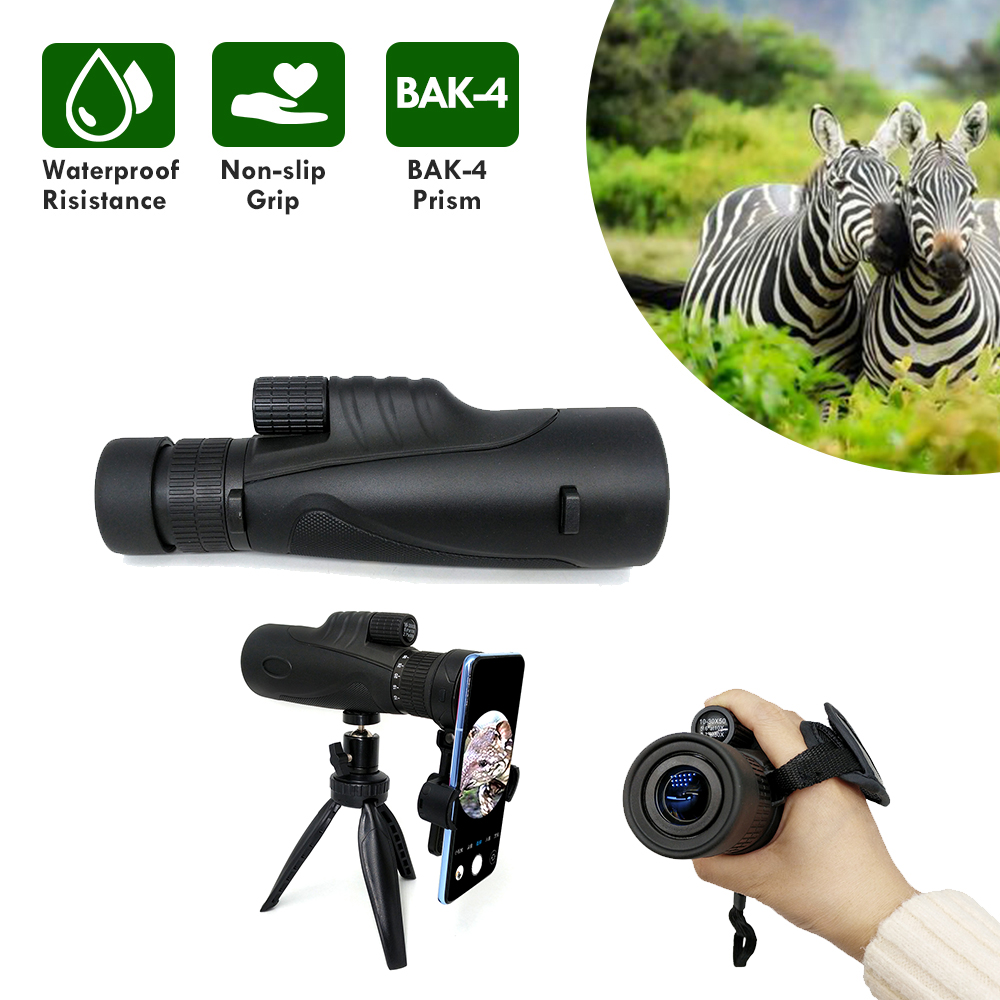 Monocular телеобъектива сигнала 10-30X50 международный с переходником треноги & телефона