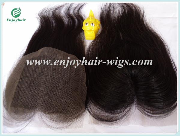 Lace top closure 4''x4'' ,malaysian virgin hair natural color straight 10''-24''length
