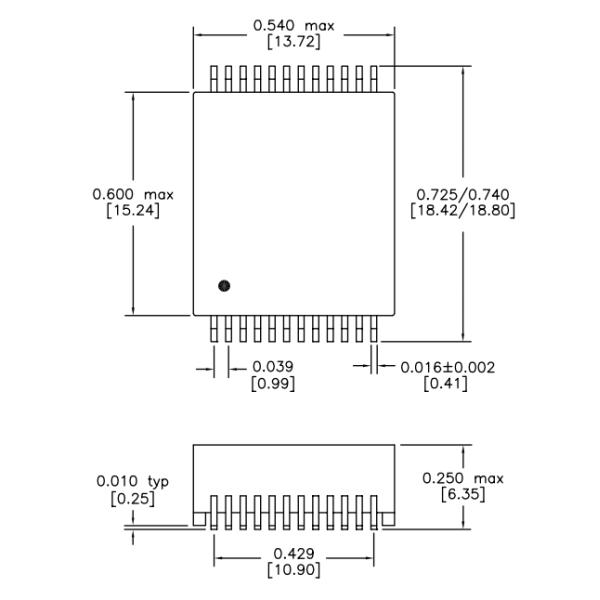 TG1G-E001NYRL Single Port Gigabit Ethernet Transformer SMD Mounting