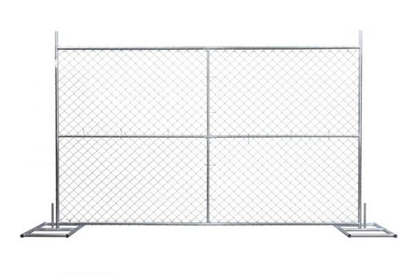 8'x12' temporary chain link fence panels diameter wire 11.5ga chain link mesh 2 x 2 tube 35mm wall thick 1.60mm