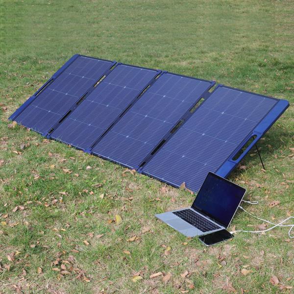 Kit de paneles solares plegables de 125 mmx125 mm portátil para acampar al aire libre