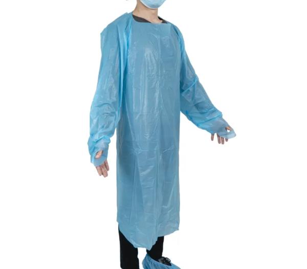 Thumb Loop CPE Gowns with Tie Closure for Hospitals & Medical Institutions