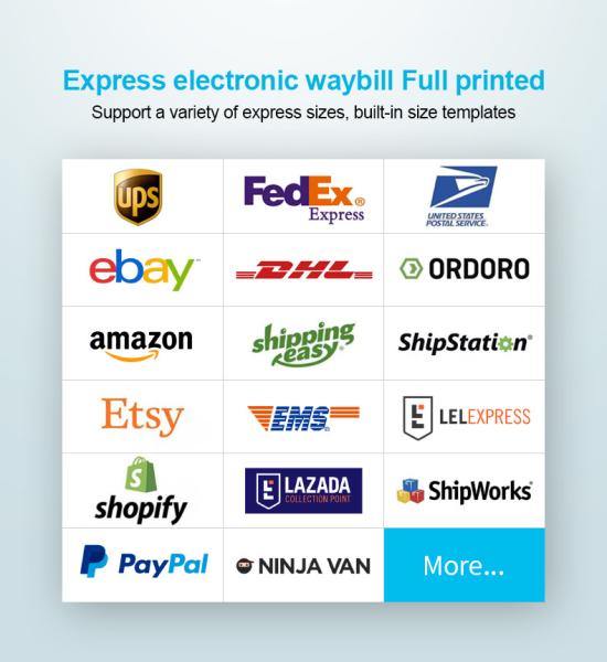 Wireless Bluetooth Shipping Label Printer 4x6 For Usps Packages 203DPI