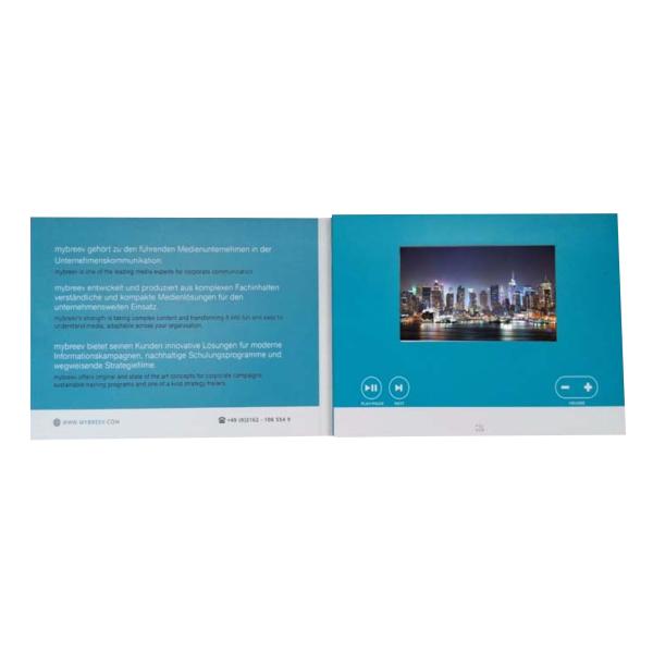 Customize Interactive Video Brochure 4.3 LCD Screen 800mAh Built In Battery