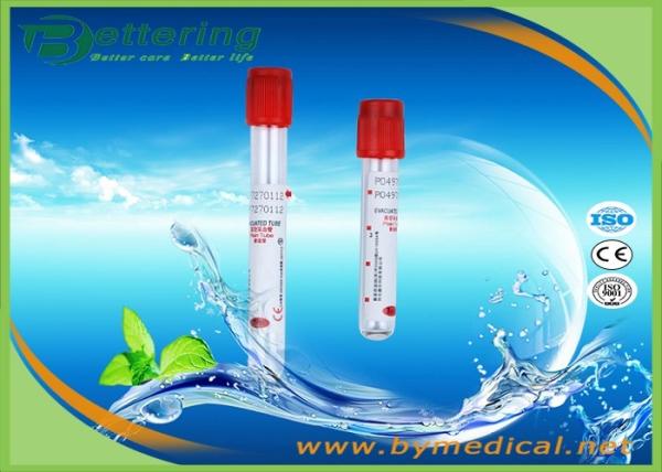 Disposable vacuum blood collection tube plain tube with red cap blood sampling collecting tube