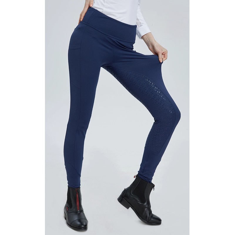 Custom OEM Women Four Seasons High Elastic Silicone Grip Equestrian Training Horse Riding Breeches